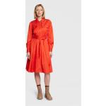 Przecenione Pomarańczowe Sukienki koszulowe damskie marki Ralph Lauren w rozmiarze XXS 