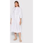 Przecenione Białe Sukienki koszulowe damskie marki POLO RALPH LAUREN Big & Tall w rozmiarze XXS 