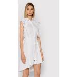 Przecenione Białe Sukienki koszulowe damskie marki RINASCIMENTO w rozmiarze L 