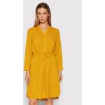 Przecenione Żółte Sukienki koszulowe damskie marki Selected Selected Femme w rozmiarze XS 
