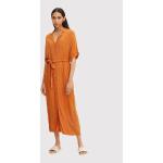 Przecenione Pomarańczowe Sukienki koszulowe damskie marki Tom Tailor w rozmiarze S 
