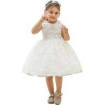 Beżowe Sukienki dziecięce letnie dla niemowląt do prania ręcznego z motywem kwiatów eleganckie tiulowe - Pierwsza Komunia - wiek: 0-6 miesięcy 