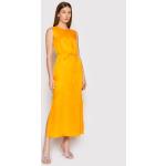 Przecenione Pomarańczowe Sukienki damskie na lato marki Calvin Klein w rozmiarze S 