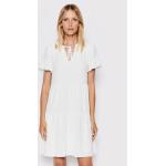 Przecenione Białe Sukienki damskie na lato marki DKNY | Donna Karan w rozmiarze XXS 