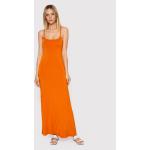 Przecenione Pomarańczowe Sukienki damskie na lato marki Emporio Armani w rozmiarze S 