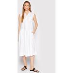 Przecenione Białe Sukienki dzienne damskie na lato marki Max Mara w rozmiarze L 