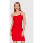 Przecenione Czerwone Sukienki damskie na lato marki ONLY w rozmiarze XS 