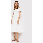 Przecenione Białe Sukienki damskie na lato marki RINASCIMENTO w rozmiarze M 