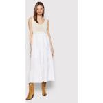 Przecenione Białe Sukienki dzienne damskie na lato marki Twinset w rozmiarze S 