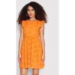 Przecenione Pomarańczowe Sukienki damskie na lato marki Vero Moda w rozmiarze S 
