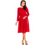 Czerwone Sukienki dzienne damskie z poliestru marki awama w rozmiarze XL 