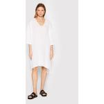 Przecenione Białe Sukienki oversize damskie na lato marki Max Mara w rozmiarze L 
