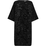 Czarne Zwiewne sukienki damskie z cekinami z poliestru z dekoltem w kształcie łódki marki MOS MOSH w rozmiarze S 