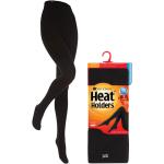 Czarne Ciepłe rajstopy damskie z poliestru na zimę marki Heat Holders w rozmiarze S 