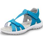 Niebieskie Sandały skórzane dla dziewczynek na lato marki Superfit w rozmiarze 31 