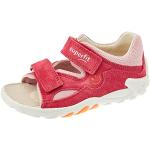 Różowe Sandały skórzane dla dzieci LED Rzepy na lato marki Superfit w rozmiarze 19 