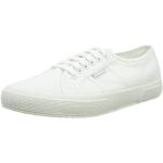 Białe Sneakersy sznurowane damskie płócienne na wiosnę marki SUPERGA w rozmiarze 41,5 