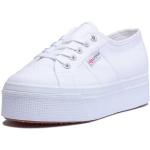 Białe Sneakersy na koturnie damskie do prania w pralce sportowe marki SUPERGA w rozmiarze 37,5 