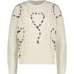Białe Swetry z okrągłym dekoltem z pomponami marki Fabienne Chapot w rozmiarze XL 