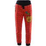 Czerwone Spodnie dresowe bawełniane męskie z kamieniami sportowe bawełniane marki Dolce & Gabbana w rozmiarze M 
