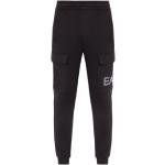 Czarne Spodnie dresowe bawełniane marki Emporio Armani w rozmiarze M 