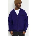 Granatowe Swetry na guziki męskie z wiskozy marki Carhartt WIP w rozmiarze M 