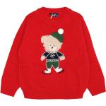 Czerwone Swetry dziecięce z aplikacją marki IL GUFO 