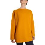 Pomarańczowe Swetry wełniane  damskie eleganckie marki MARELLA w rozmiarze L 