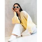 Żółte Swetry oversize damskie 