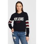 Przecenione Granatowe Swetry damskie dżinsowe marki Pepe Jeans w rozmiarze XS 