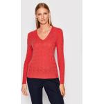 Przecenione Czerwone Swetry damskie marki POLO RALPH LAUREN Big & Tall w rozmiarze XS 