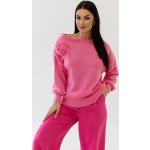 Różowe Swetry oversize damskie eleganckie 