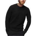 Czarne Swetry z okrągłym dekoltem męskie eleganckie marki Superdry w rozmiarze XL 