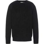 Czarne Swetry z okrągłym dekoltem męskie do prania w pralce z długimi rękawami w paski bawełniane marki Schott NYC w rozmiarze XL 