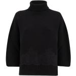 Sweter z golfem z wełny z koronkowymi wstawkami Ermanno Scervino