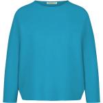 Niebieskie Swetry z okrągłym dekoltem damskie do prania ręcznego bawełniane z okrągłym dekoltem marki Drykorn w rozmiarze S 