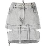 Szare Spódnice z guzikami damskie dżinsowe na lato marki The Attico 