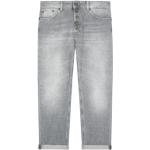 Szare Zniszczone jeansy damskie z kamieniami dżinsowe marki DONDUP 
