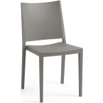 Szare Krzesła ogrodowe sztaplowane z włókna szklanego marki Rojaplast 