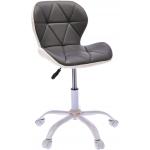 Krzesła stylowe z regulacją wysokości pikowane ze skóry syntetycznej marki ELIOR 