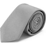 Szare Krawaty męskie w stylu biznesowym jedwabne dla gości weselnych marki Bohemian Revolt 