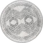 Przecenione Beżowe Dywany okrągłe o średnicy 200 cm z polipropylenu 