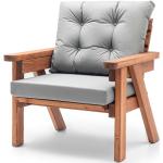 Przecenione Szare Fotele ogrodowe drewniane 