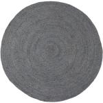 Przecenione Szare Dywany okrągłe o średnicy 150 cm z juty marki Woood 
