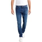 Niebieskie Jeansy rurki męskie dżinsowe marki MAC 
