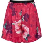 Różowe Szerokie spodnie damskie z falbankami satynowe marki PINKO w rozmiarze M 