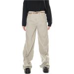 Szare Szerokie spodnie gładkie aksamitne na jesień w rozmiarze S 