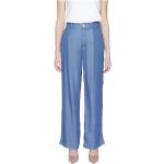 Niebieskie Eleganckie spodnie na wiosnę marki Vila w rozmiarze XL 
