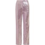 Różowe Szerokie spodnie z cekinami marki Rotate w rozmiarze S 