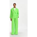 Neonowe zielone Szerokie spodnie na jesień marki Essentiel Antwerp w rozmiarze L 